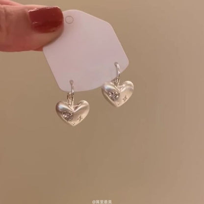 Drop Earring Heart CZ