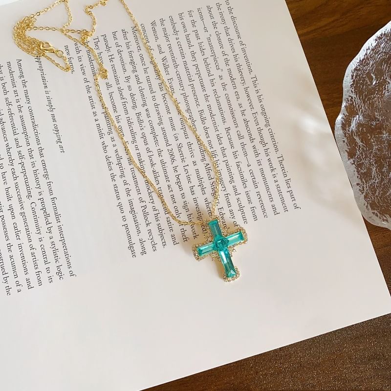 Necklace Alloy Pendant Chain Cross