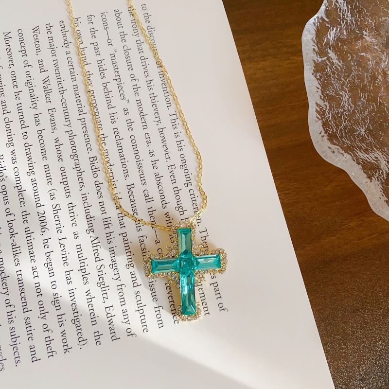 Necklace Alloy Pendant Chain Cross