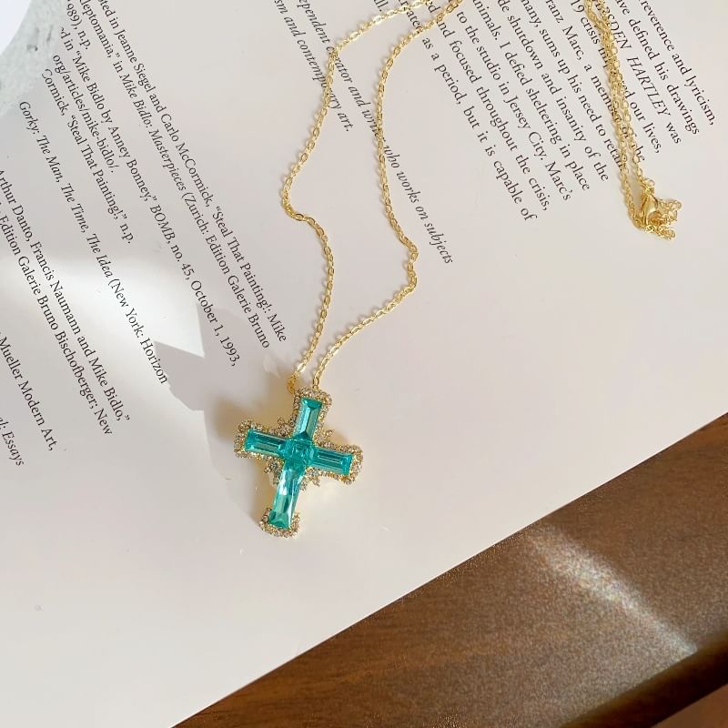 Necklace Alloy Pendant Chain Cross