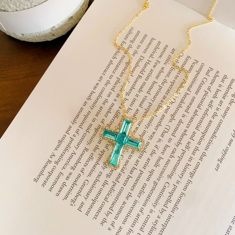 Necklace Alloy Pendant Chain Cross