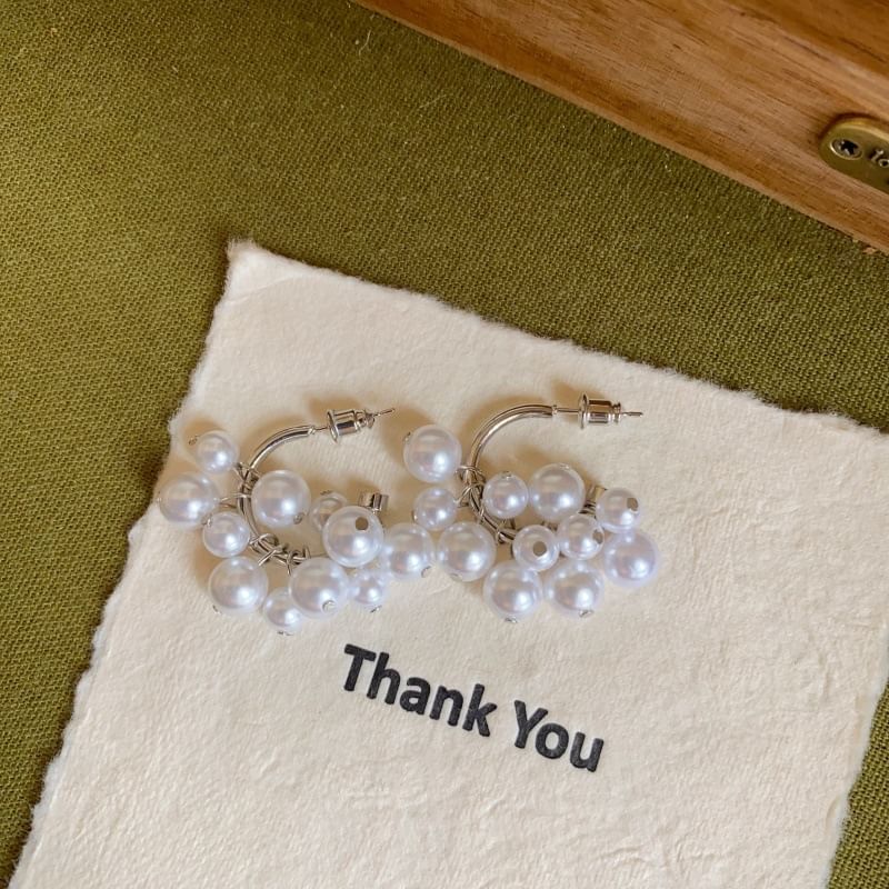 Pearl Faux Earring Hoop