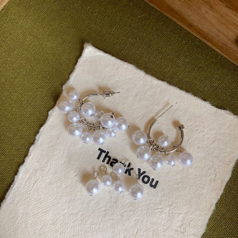 Pearl Faux Earring Hoop