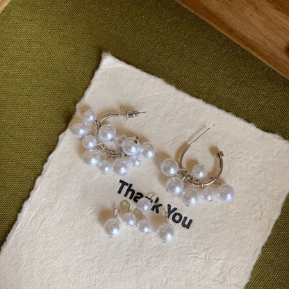 Pearl Faux Earring Hoop