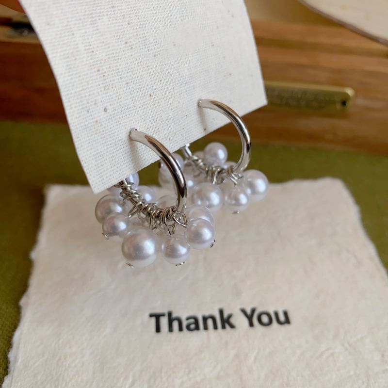 Pearl Faux Earring Hoop