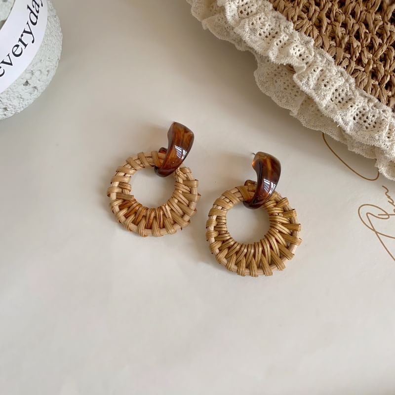 Hoop Earring Drop Woven