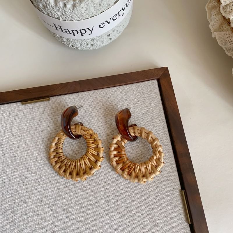 Hoop Earring Drop Woven