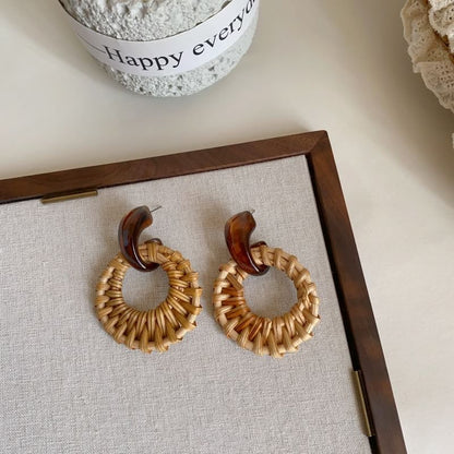 Hoop Earring Drop Woven