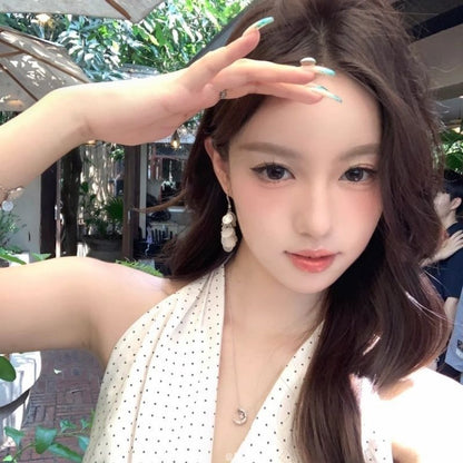 Earring Hook Disc Shell Dangle