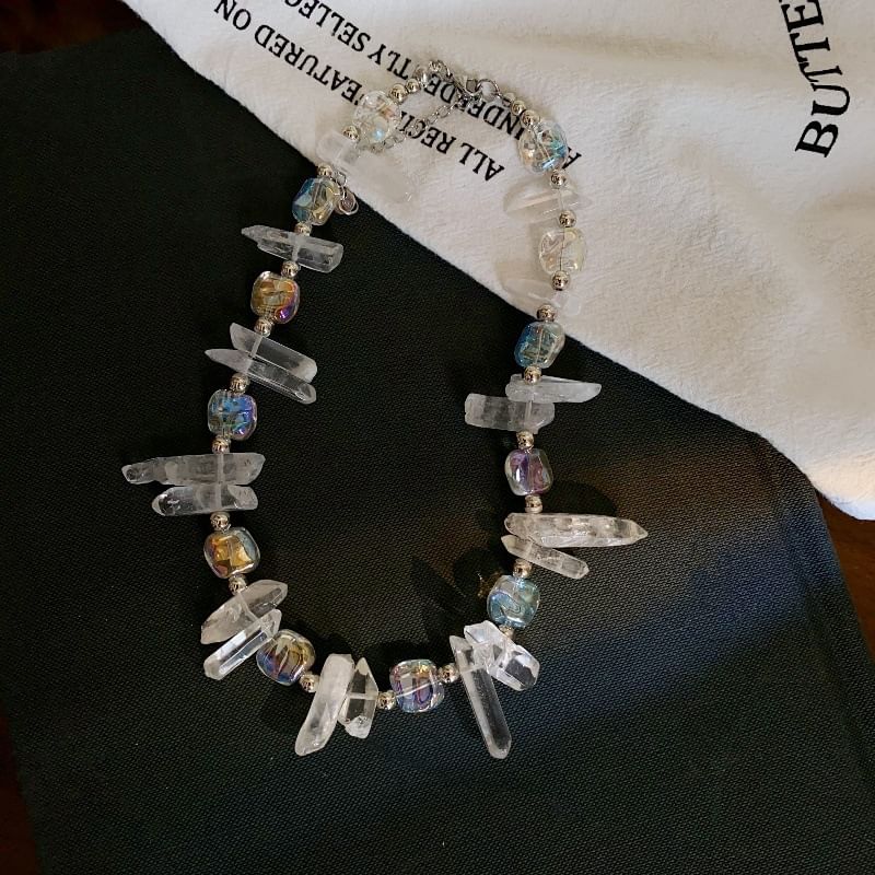 Bead Crystal Faux Necklace