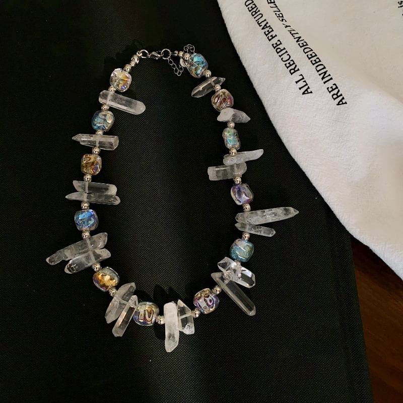 Bead Crystal Faux Necklace