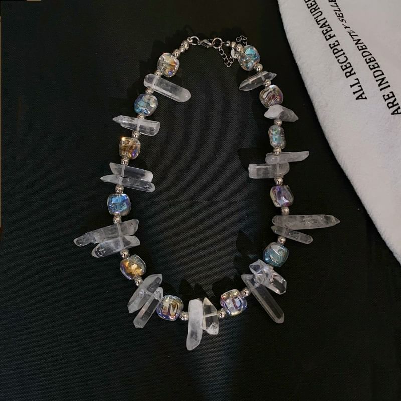 Bead Crystal Faux Necklace