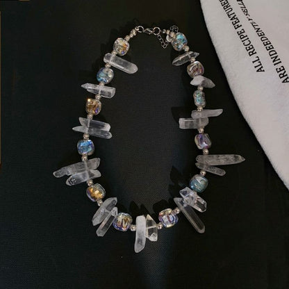 Bead Crystal Faux Necklace