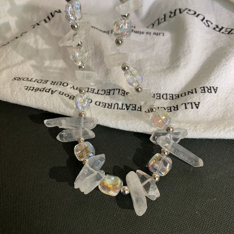 Bead Crystal Faux Necklace