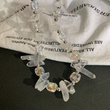 Bead Crystal Faux Necklace