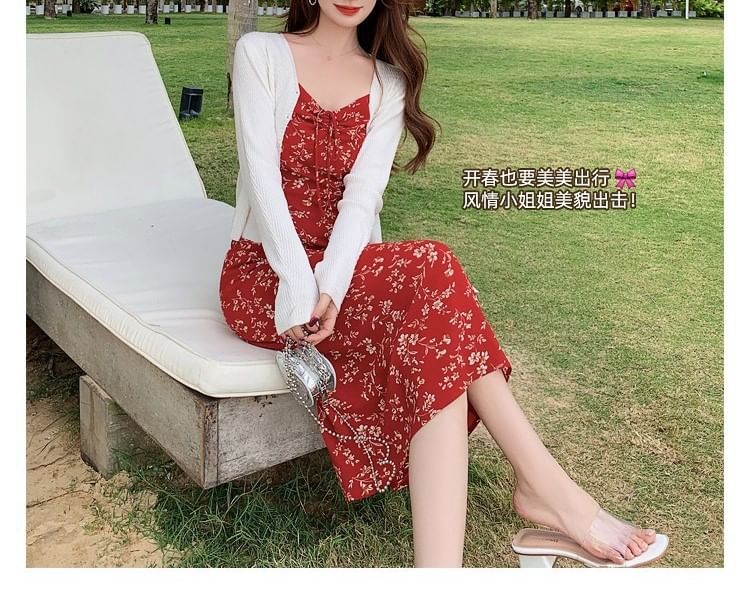 Dress Sleeveless Print V-Neck Maxi Sheath Floral