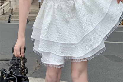 Short-Sleeve Dress A-Line Mini Collar Sailor