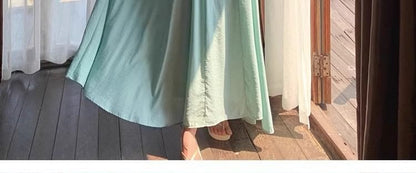 Strap Accent A-Line Floral Spaghetti Maxi Dress