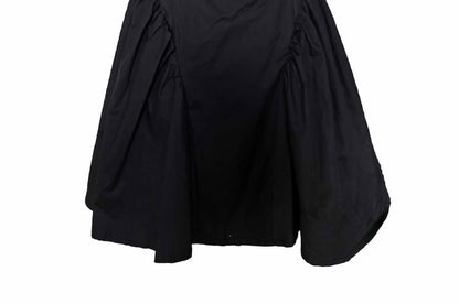 Sleeveless Square Plain Tie A-Line Dress Waist Neck Mini Back Open