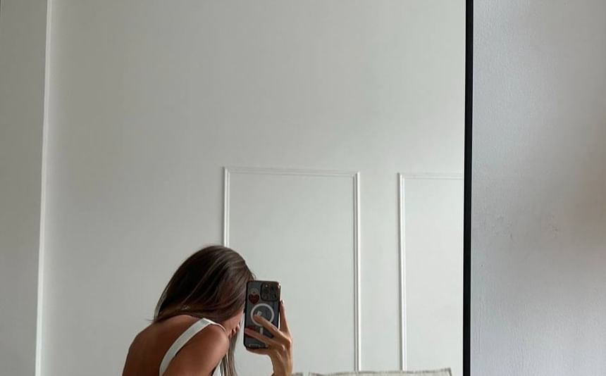 Sleeveless Square Plain Tie A-Line Dress Waist Neck Mini Back Open