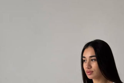 Lettering Elbow-Sleeve Neck Crew Embroidered Tee