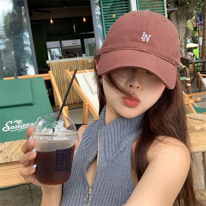 Embroidered Cap Baseball Lettering