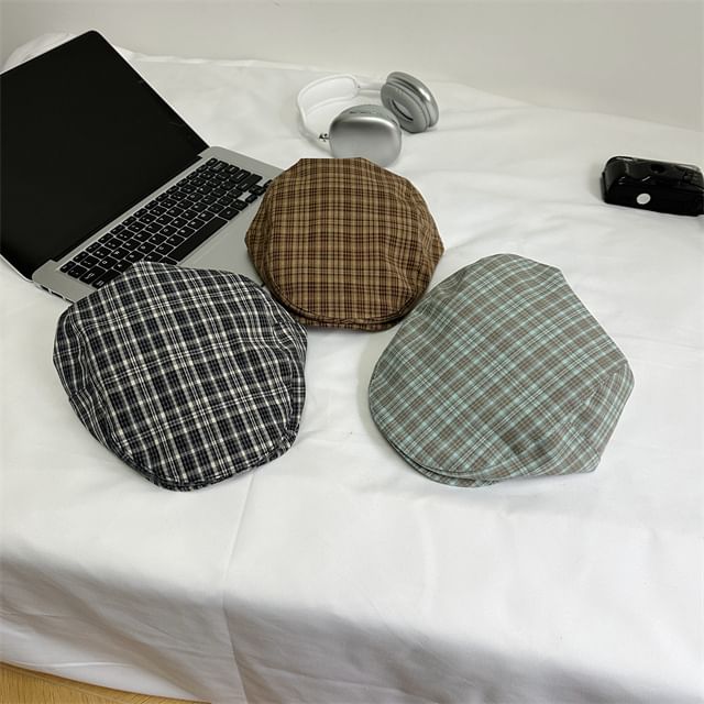 Plaid Flat Cap