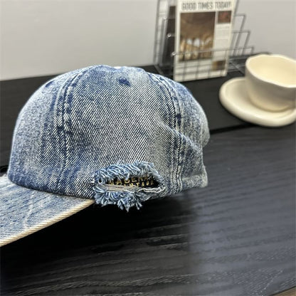 Denim Cap Distressed Baseball