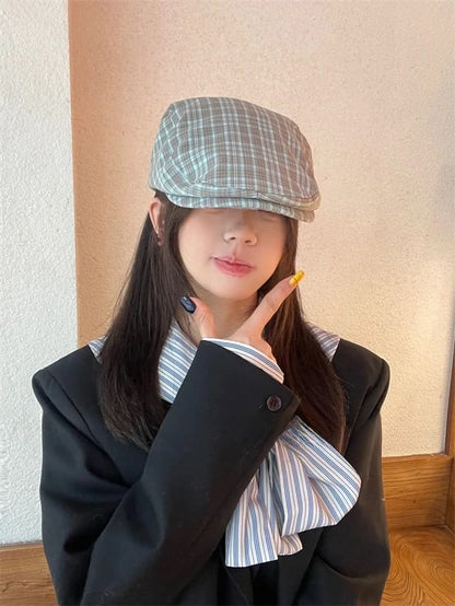 Plaid Flat Cap