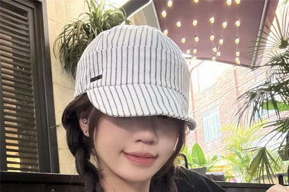 Striped Cap Baseball Brim Short