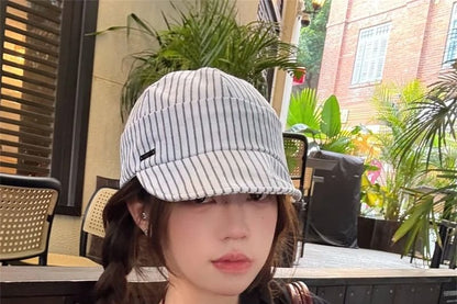 Striped Cap Baseball Brim Short