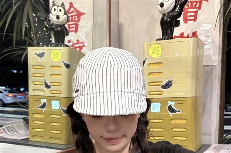 Striped Cap Baseball Brim Short