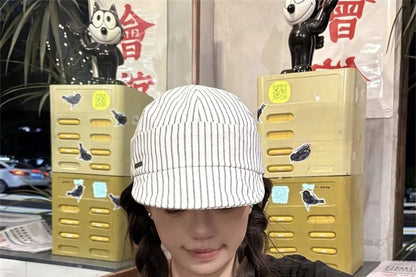 Striped Cap Baseball Brim Short