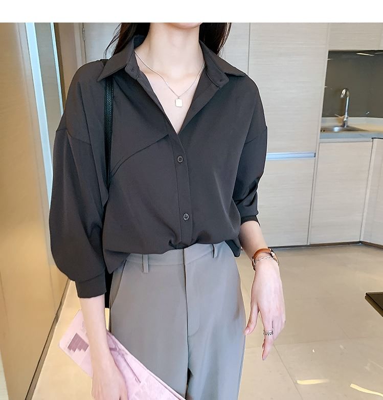 Plain Long-Sleeved Classic Shirt