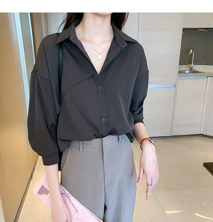 Plain Long-Sleeved Classic Shirt