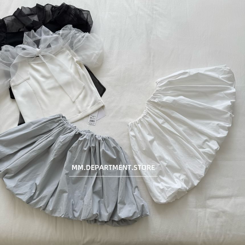 Rise Skirt Plain High Mini A-Line