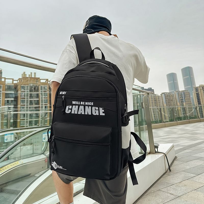 Two Backpack Tone Lettering