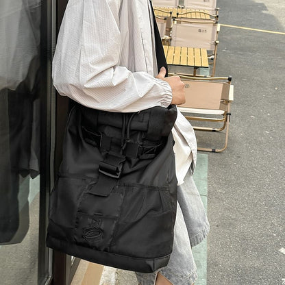 Color Drawstring Bag Block Crossbody