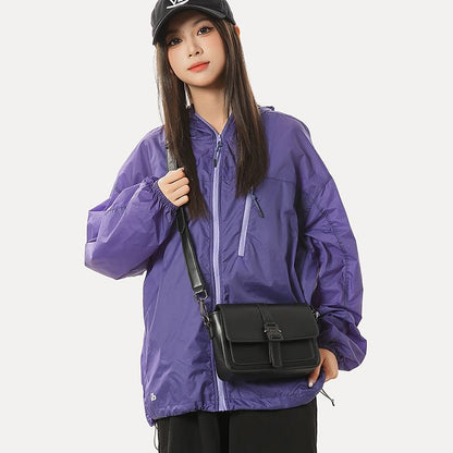 Buckled Faux Leather Satchel