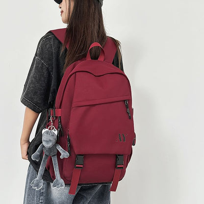 Lettering Flap Backpack