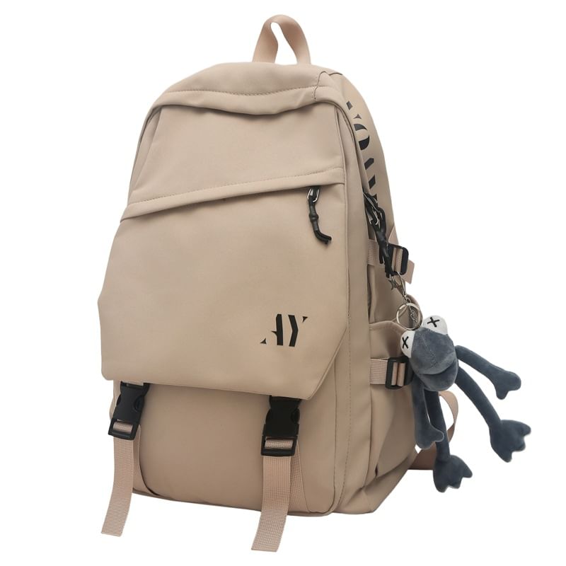 Lettering Flap Backpack