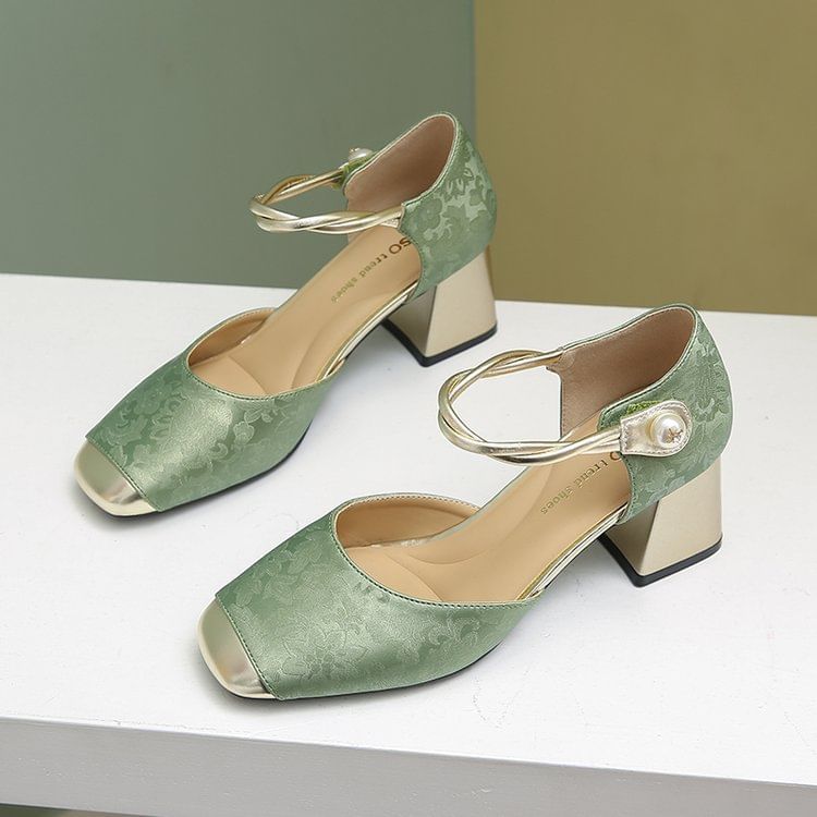 Heel D'Orsay Sandals Block