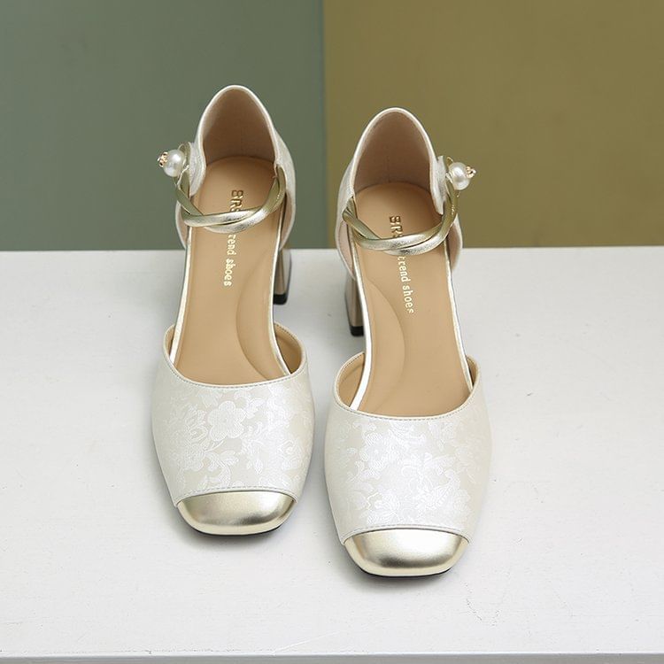 Heel D'Orsay Sandals Block