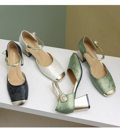 Heel D'Orsay Sandals Block