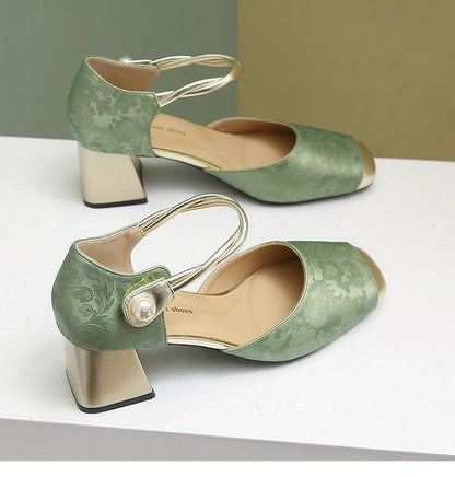 Heel D'Orsay Sandals Block