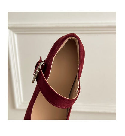 Mary Shoes Plain Wedge Jane Platform