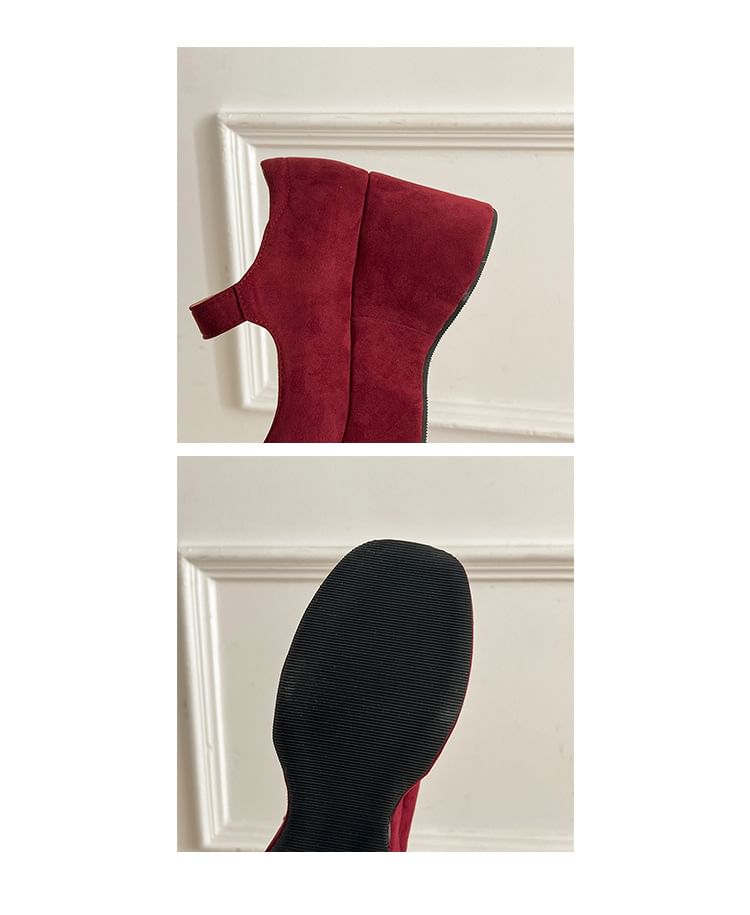 Mary Shoes Plain Wedge Jane Platform