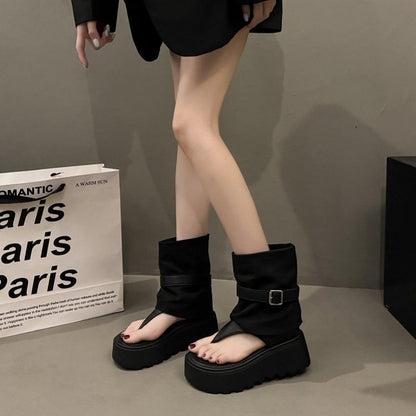 Platform Boots Short Thong