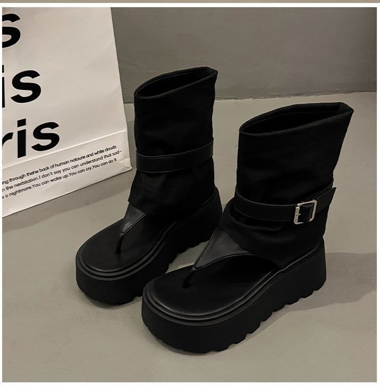 Platform Boots Short Thong