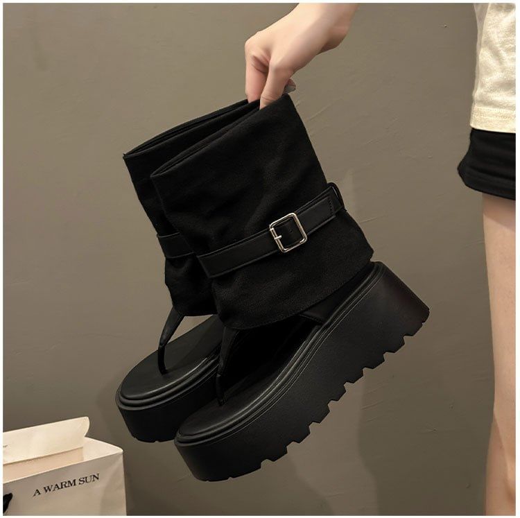 Platform Boots Short Thong